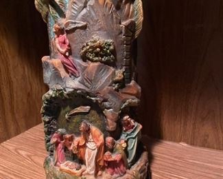 Extra Large, Carved? Wax Nativity Scene Candle