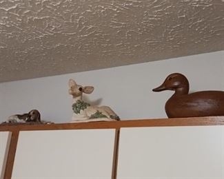 Duck and deer figurines