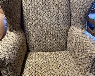 Old Salem Upholstered Wingback Chair w/ Matching Ottoman