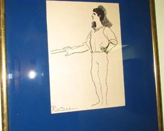 Signed Picasso drawing