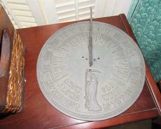 Vintage brass sundial