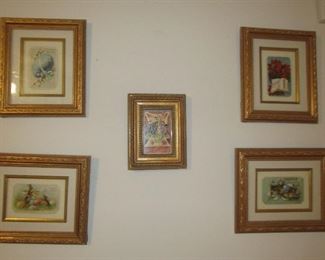 Antique framed post cards