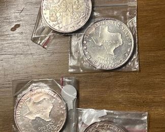 One Dollar Texas Sesquicentennial Silver Coins
