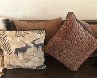 Animal print throw pillows