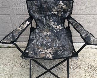 Pair camo camping chairs