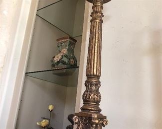 Pair of stately tall candle holders