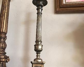 Pair of candle holders from La. church
