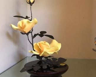 Boehm porcelain yellow roses