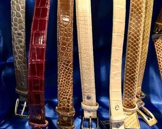 Designer alligator and reptile belts - sm