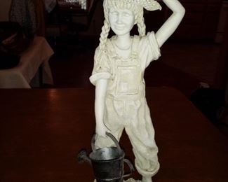 Girl resin statue