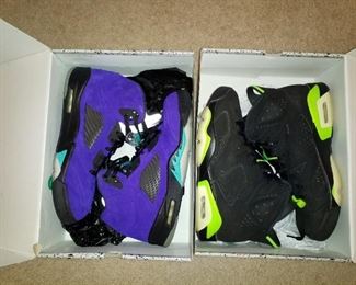 Nike Air Jordans, retro size 10-Purple ones.   Nike Air Jordan's retro, size 9 1/2
