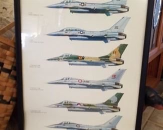 F-16 framed poster