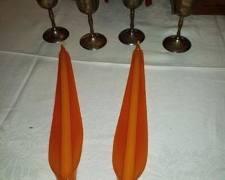 Vintage orange candles