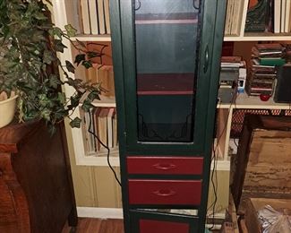 Green single wide cabinet 