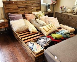 #MB5 - Buy It Now - $325.00
Reclaimed distressed wood queen size bedframe Local Pickup Only