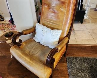 #LR6 - Buy It Now - $ 1,200.00
Curated designer leather chair by Lucien Rollin 46" H x 29 1/2" W x 34" D - Local Pickup Only