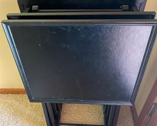 Black tv trays