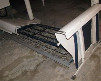 Outdoor glider dismantled and stored indoors!