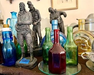 MCM colored glass bottles, Michael Gorman
