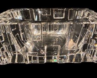 ORREFORS SWEDEN CRYSTAL SQUARE BOWL
