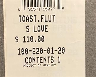 SET OF THREE WATERFORD MILLENNIUM COLLECTION CRYSTAL FLUTE GLASSES WITH BOXES
