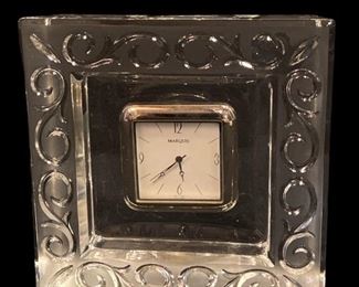 MARQUIS BY WATERFORD CRYSTAL ARABESQUE CLOCK
