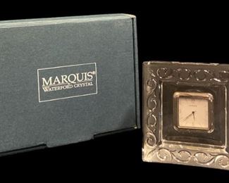 MARQUIS BY WATERFORD CRYSTAL ARABESQUE CLOCK

