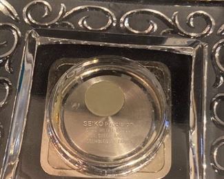 MARQUIS BY WATERFORD CRYSTAL ARABESQUE CLOCK
