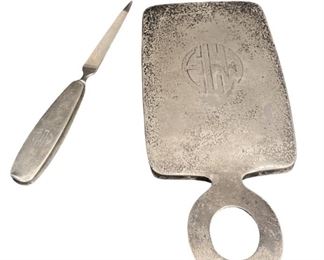 J.S. & CO MONOGRAMMED STERLING SILVER VANITY ARTICLES
