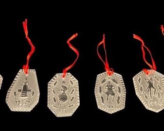 VINTAGE WATERFORD CRYSTAL CHRISTMAS ORNAMENTS
