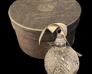WATERFORD CRYSTAL CHRISTMAS ORNAMENTS AND 1ST EDITION CRYSTAL SCULPTURE
