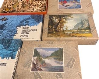 COLLECTION J.K STRAUS WOOD PUZZLES
