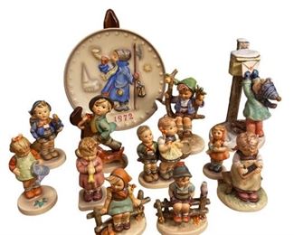 HUMMEL FIGURINES & PLATE (12)
