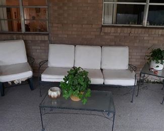 Vintage wrought iron patio set