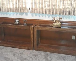A pair of MOD console tables