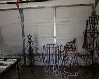 Large outdoor holiday lighted decor.