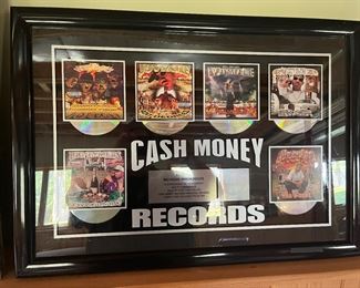 CASH MONEY RECORDS (RAP) FRAMED CD'S