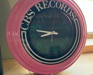 CBS RECORDS CLOCK 