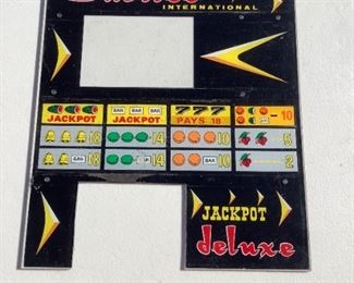 PlexiGlass Jubilee International Slot Machine Sign