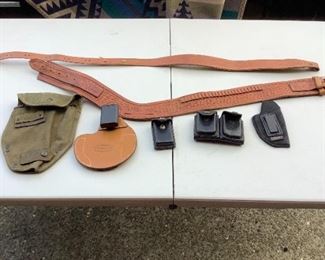 Leather Ammo Belts Lot