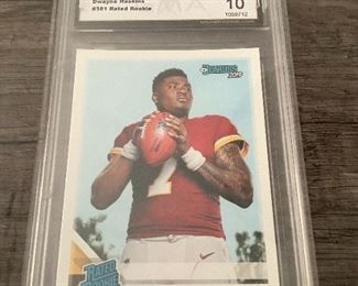 Dwayne Haskins rookie Graded Trading Card. Gem Mt 10