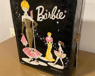 Vintage Barbie 1962 Trunk Doll Case Mattel Black