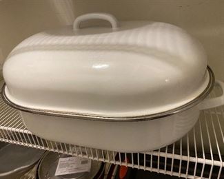 Large Enamal Covered Roasting Pan