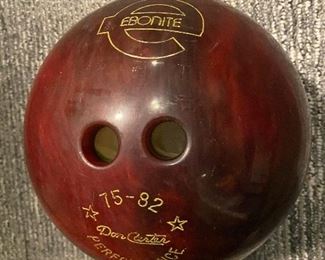  Vintage Ebonite Dan Carter (woman's) performance bowling ball w/ carry bag 