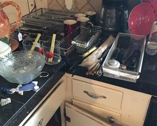 Coffee maker, flatware