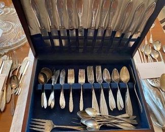 Community Plate flatware service for 12 with additional pieces sold separately on the side