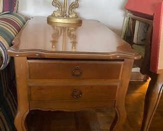 pair of French Provincial end tables