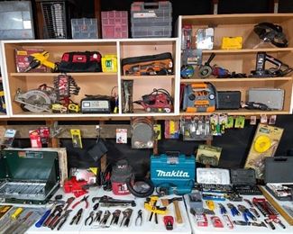 Massive Collection of Tools... Craftsman, Milwaukee, Porter Cable, Kobalt, Husky, Rigid, Makita, and more! 