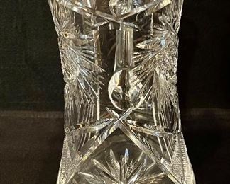 Pinwheel heavy glass pitcher 