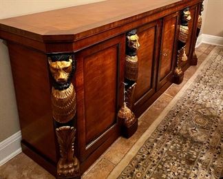 Drexel Heritage Empire Style Sideboard With Carved Lions